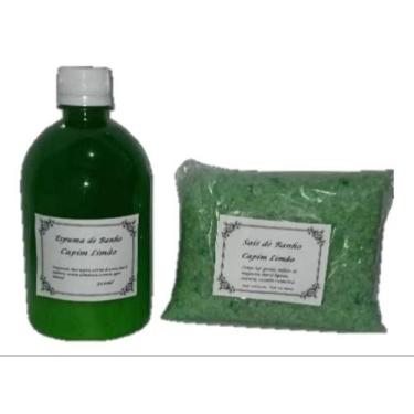 Imagem de Kit 1k Sais de Banho + 500ml Banho -  Capim Limão - Athena Shopping
