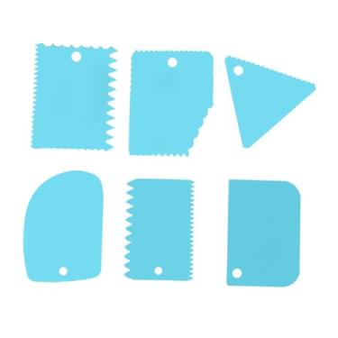 Imagem de SiaBiced 6pcs bolo de bolo mais suave Decoração da ferramenta de congelamento de borda de cortador de creme para iniciantes, Azul