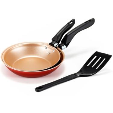 Imagem de Conjunto Frigideiras Francesa Antiaderente Sem Tampa 18cm e 20cm + Espátula | Marcolar