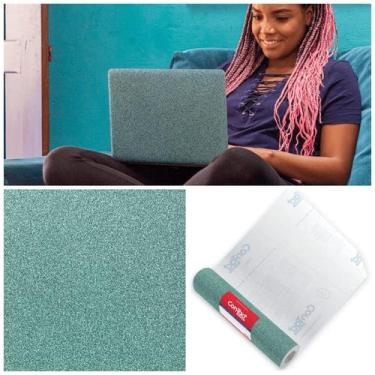 Imagem de Papel Adesivo Contact Glitter Verde Soft Green 45cm x 5mts - Filipack 