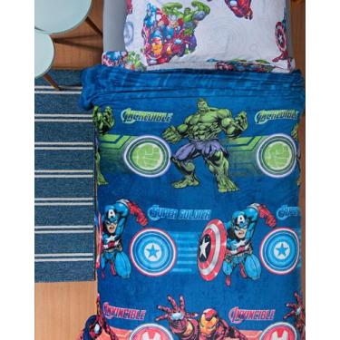 Imagem de Manta Cobertor Infantil Spider Man & Avengers Solteiro - 1,50x2,20 - L