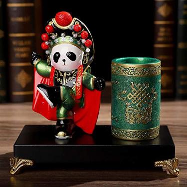 Imagem de Porta-lápis com personagens de ópera de Pequim estilo chinês criativo para escritório e decoração de casa, o acessório de escritório perfeito e presente para amigos, pote de caneta (I)
