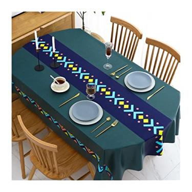 Imagem de Toalha de mesa impermeável para festa de aniversário de casamento, toalha de mesa retangular, mesa de jantar em casa, decoração de mesa de centro (cor: 19 especificação: 140 x 180 cm)