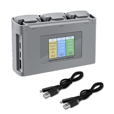 Imagem de AIROKA Mavic Mini 2/SE Hub de carregamento de bateria bidirecional, carregador de bateria para drone carrega três baterias em sequência, compatível com acessórios DJI Mini SE/Mini 2 para drone