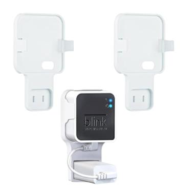 Imagem de Suporte de parede de tomada para módulo Blink Sync Mount 2, com cabo curto, sem fios bagunçados, suporte de parede para câmera externa Blink, para suporte de câmera de segurança Blink externa e