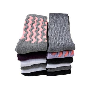 Imagem de Kit 3 Pares Meia Aeróbica Feminino Fitness Cano Alto Meião - WLS Modas