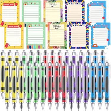 Imagem de Sayglossy 60 blocos de notas para professores com canetas, conjunto de presentes de agradecimento ao professor, presentes de formatura para professores, notas adesivas fofas, canetas esferográficas