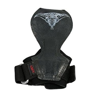 Imagem de (Large, Black Rubber) - 2018 Cobra Grips Flex Model Weight Lifting Gloves Heavy Duty Straps Alternative Power Lifting Hooks Best for Deadlifts with Padded Wrist Wrap Support Bodybuilding