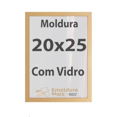 Imagem de Moldura 20x25 Dourada Com Vidro, para Quadros Decorativo para sala, quarto, escritório, poster, casa, fotos, Certificados, Diplomas, Alvara Porta Retrato.