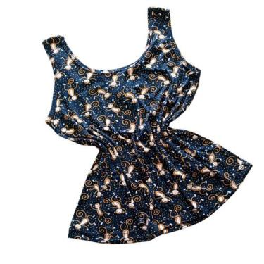 Imagem de Pijama Feminino Regata em Suede - NoBrand, Macaquinho marinho, GG