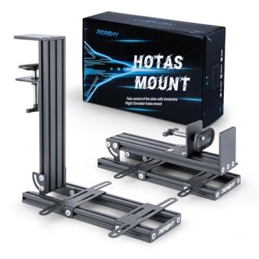 Imagem de Reashy Hotas Mount, Joystick Mount, Aluminum Flight Stick Desk Mount for Logitech X56, X52, X52 Pro, Thrustmaster T.1600M, TCA, T.Flight Hotas One, 4, X, Airbus, VKB Gladiator Nxt (Gray)