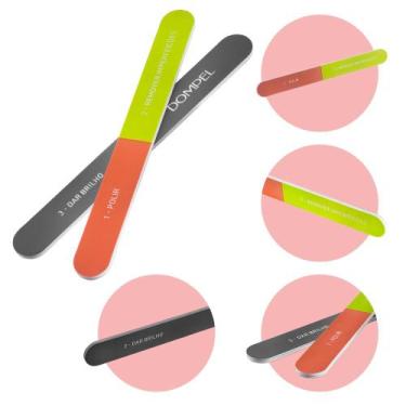 Imagem de Lixa Unha Manicure para Mão Reta 3 Faces Profissional Polidora Salão B