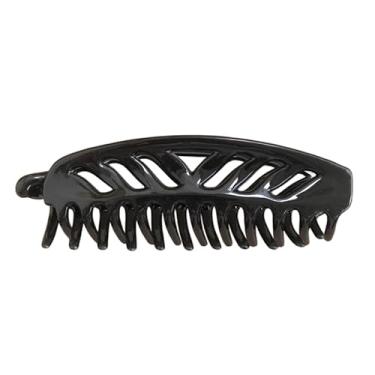 Imagem de Banana Presilha Prendedor de Cabelo Preto Luxo Tamanho Extra Grande