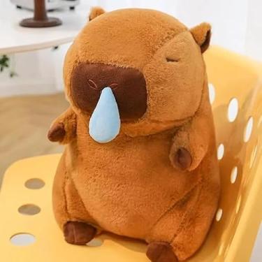 Imagem de Brinquedo de Pelúcia de Capivara, Decorações de Aniversário de Capivara, Brinquedo de Pelúcia Fofo de Capivara para Meninas e Meninos (Gotinha - grande)