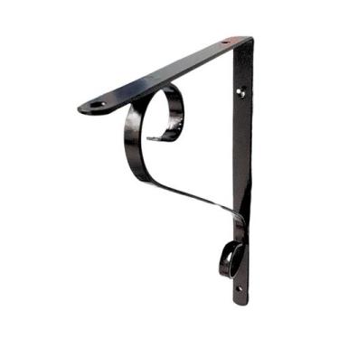 Imagem de Cantoneira Para Prateleira 14 cm Colonial De Ferro Preta - C S SERRALH