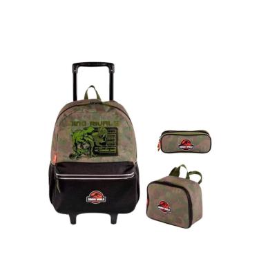 Imagem de Mochila De Rodinha Lancheira Estojo Jurassic Rivals Sestini