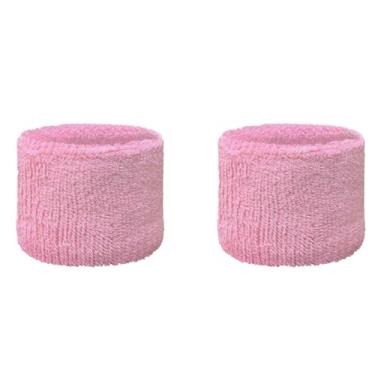 Imagem de Couver Pulseira de moletom juvenil de algodão rosa lavanda de 7,6 cm para esportes e mais, 1 par