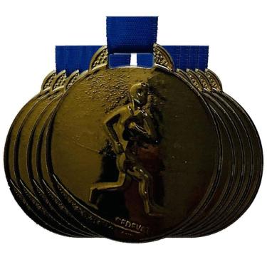 Imagem de Kit 70 Medalhas Para Premiação Corrida Maratona Metal 3.5cm bronze