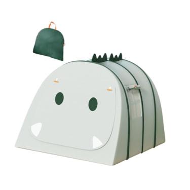 Imagem de simhoa Crianças jogam barraca, barraca de playhouse ao ar livre com bolsa de transporte com janela para camping de caça, Verde 132x92x72cm