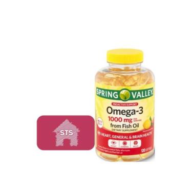 Imagem de Suplemento de óleo de peixe ômega-3 Spring Valley 1000 mg 120 cápsulas