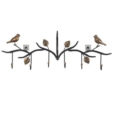 Imagem de ifgswopq Cabide gancho montado na parede cabideiro criativo resistente cabide casaco pendurado chapéu chave guarda-chuva toalha ou roupão aplicar ganchos de casaco para sala de estar (tamanho: 6