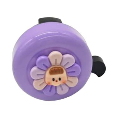 Imagem de menolana Guia para bicicleta infantil Bellow Bike Alarme Alarme Cute Padrão de alumínio Bell Bike Sino para guidão para scooters, Roxo