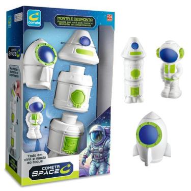 Imagem de Brinquedo Foguete Space Monta e Desmonta C/ Astronauta Vinil - Cometa