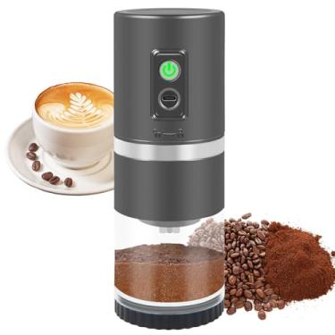 Imagem de TDFCBFSAIL Moedor De Café Elétrico Portátil, Moedor De Café Cônico De Aço Inoxidável Com 45 Configurações Ajustáveis, Moedor De Grãos De Café Recarregável Para Casa, Viagens, Camping, Escritório - C