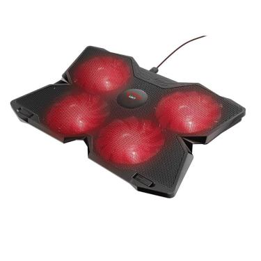Imagem de Base Cooler para Notebook Trust GXT 278 Yozu, LED Vermelho, com 4 Fans, USB, Preto