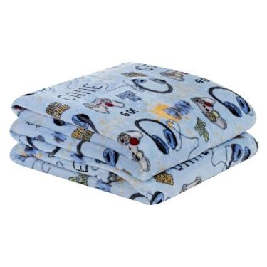 Imagem de Cobertor Fantasy Solteiro Infantil Mantinha Flannel Estampada - Games 