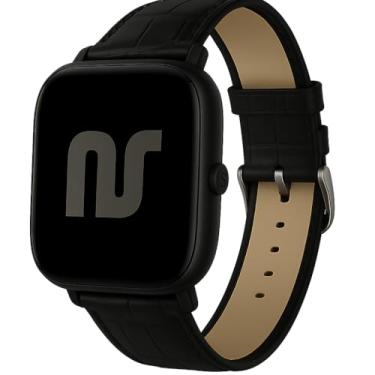 Imagem de Pulseiras NSmart_store compatível com Amazfit GTR 42MM / GTS/GTS 2 / GTS 2e / GTS 2 mini/GTS 3 (Preto em couro)