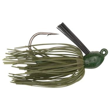 Imagem de Strike King (BFJ12-17) Bitsy Flip Jig Isca de pesca, 17 - semente de melancia com cauda verde-limão, 14 g, protetor de ervas daninhas extra forte