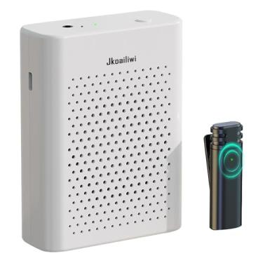 Imagem de Jkoailiwi Microfone sem fio amplificador de voz mais recente, microfone de sala de aula para professores, sistema de PA com microfone sem fio e alto-falantes para ioga, reuniões, discursos e passeios,