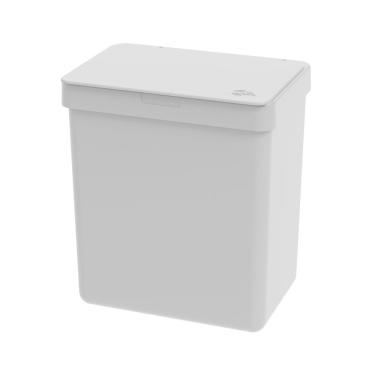 Imagem de Lixeira com Tampa 2,5 Litros Single de Pia Cozinha Cinza - 17009 Coza