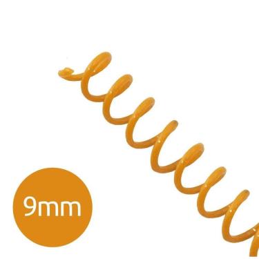 Imagem de Espiral Para Encadernação Laranja 9Mm 50 Folhas 100 Und