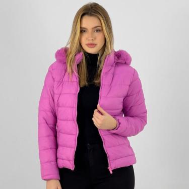 Imagem de Jaqueta Blue Rose de Nylon Curta com Capuz Feminina-Feminino