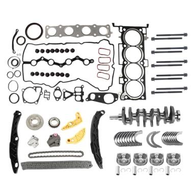 Imagem de cycwer G4KJ Kit de reconstrução de motor + cambota + kits de junta + pistões e anéis + rolamento + kits de sincronização para Sonata Santa Fe Optima Sorento Sportage Tucson
