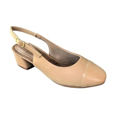Imagem de Piccadilly, Sapato Fem Piccadilly Maxi Slingback Nude Claro 322131-13 Tamanho:39;Cor:Nude;Gênero:Feminino