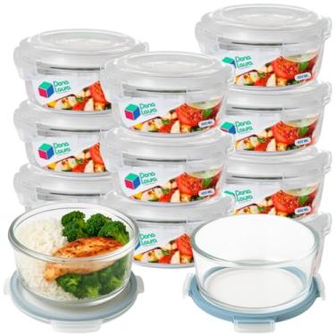 Imagem de Kit 12 Potes de Vidro Hermético 400ML Redondo Cor Sortida Marmitas Dona Laura