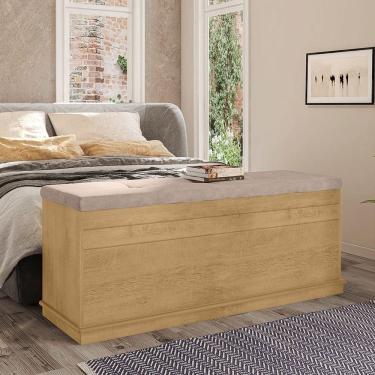 Imagem de Recamier Baú Para Quarto Casal Genova Cinamomo Pena