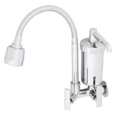 Imagem de Torneira De Parede Cozinha Gourmet Flex Inox Com Filtro - Equation