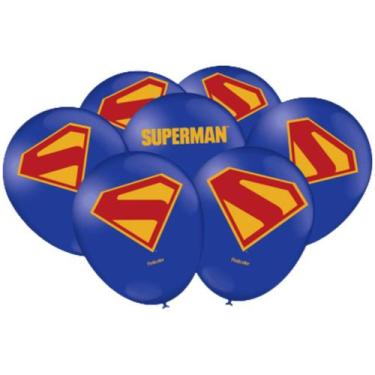 Imagem de Bexiga Balões Tema Nº 9 Superman - 25 Unid. Festcolor