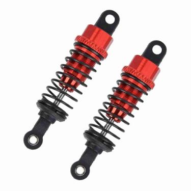 Imagem de Acouto 2PCS Metal Choeds para /18 Carros RC - Dampers Vermelhos de 65 Mm para Maior Estabilidade e Desempenho