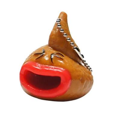 Imagem de Mini Chaveiro De Cocô Sensorial Com Língua Que Sai, Brinquedo Divertid