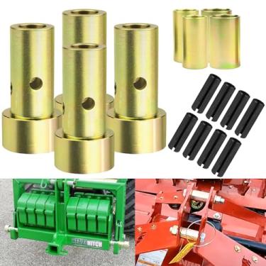 Imagem de Sporthfish TK95029 Conjunto de buchas de adaptador de engate rápido com buchas de elo superior apto para Cat 1 implementos de trator de 3 pontos categoria 1 buchas de engate rápido, 2 pares, ouro