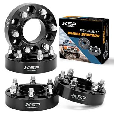 Imagem de Espaçadores de roda KSP 6x135 a 6x135 para F150, adaptadores de roda Hubcentric 6 Lug 1,5 pol (38 mm) para expedição F150 2015-2023, navegador com pinos M14x1,5 e furo de cubo de 87,1 mm, 4 peças