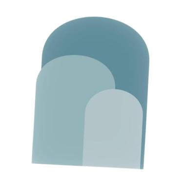 Imagem de Bothyi Adesivo de parede em arco PVC Papel de parede moderno Cabeceira de porta Quarto infantil Berçário Casa Adesivo de e descascável Decoração de arte, Azul