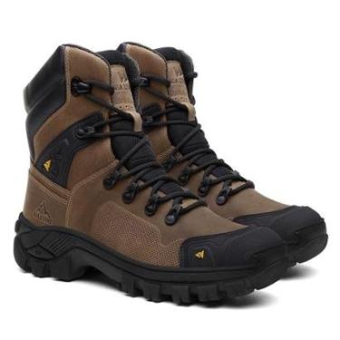 Imagem de Bota Adventure de Couro Legitimo Cano Alto Solado Borracha Biqueira PVC Reforçada Coturno Masculino-Masculino