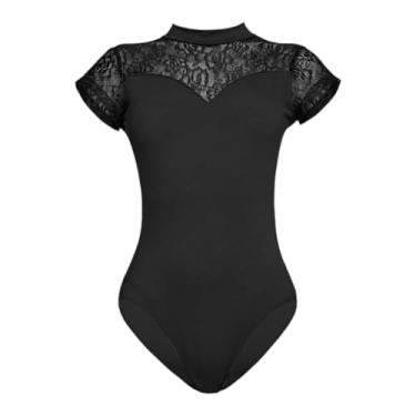 Imagem de Vaveren Collant de balé feminino de dança, nylon, leve, esportivo, para mulheres adultas, dança, L