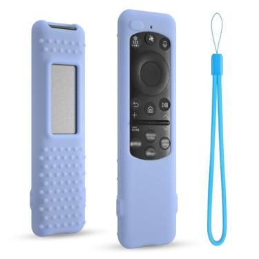 Imagem de DUOLAXMENG Capa de silicone para controle remoto Samsung TM2560E, compatível com controle remoto Neo QLED Smart TV 2025 BN59-01432A BN59-01432J BN59-01455A (azul-claro)